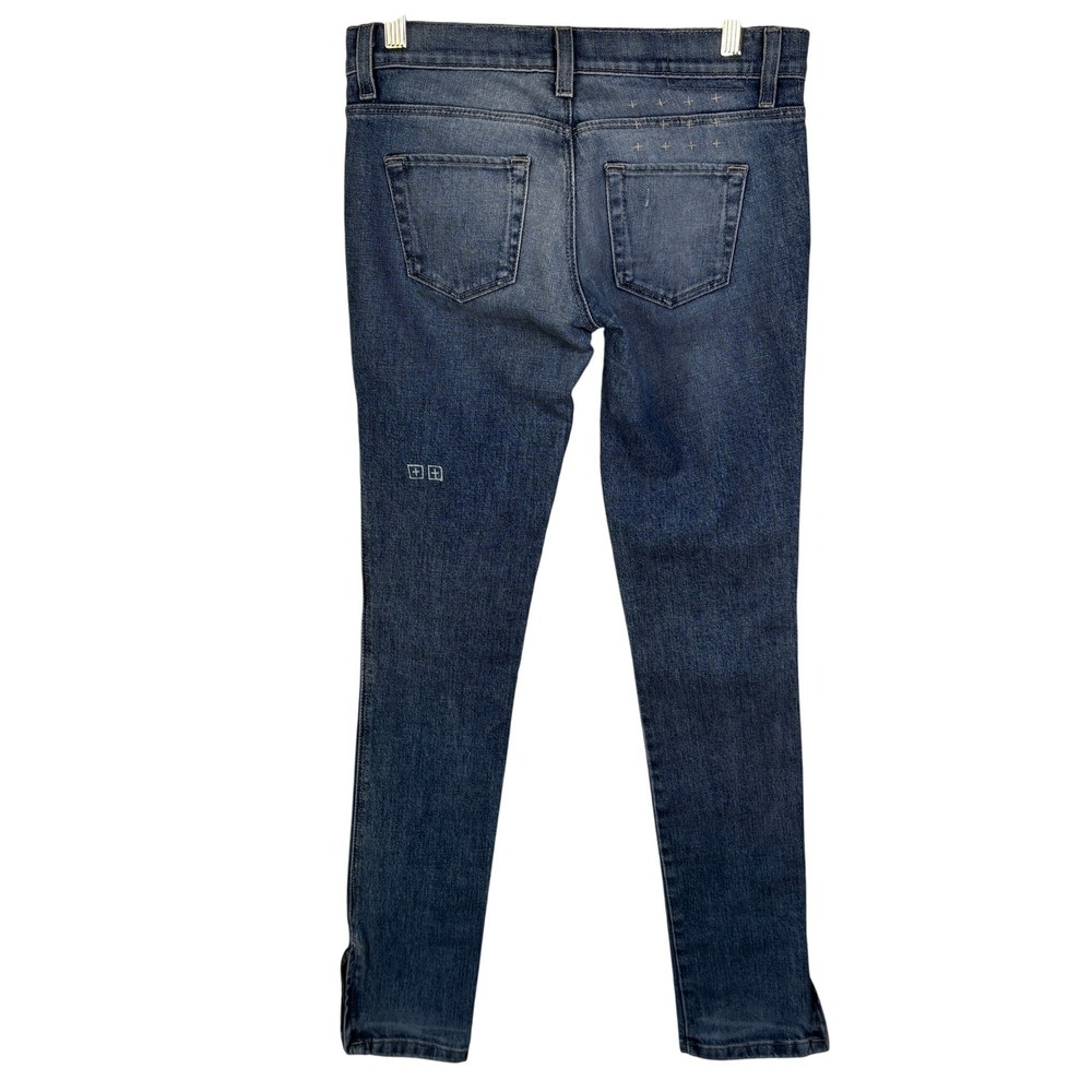 Ksubi Womens Size 27 Blue Skinny Jeans Zip Ankle Detail‎ Stitched Pockets Emb + - Picture 11 of 11